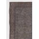 Handmade Turkish Rug in Gray Color, Modern Upcycled Wool Grey Rug