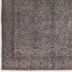 Handmade Turkish Rug in Gray Color, Modern Upcycled Wool Grey Rug