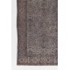 Handmade Turkish Rug in Gray Color, Modern Upcycled Wool Grey Rug