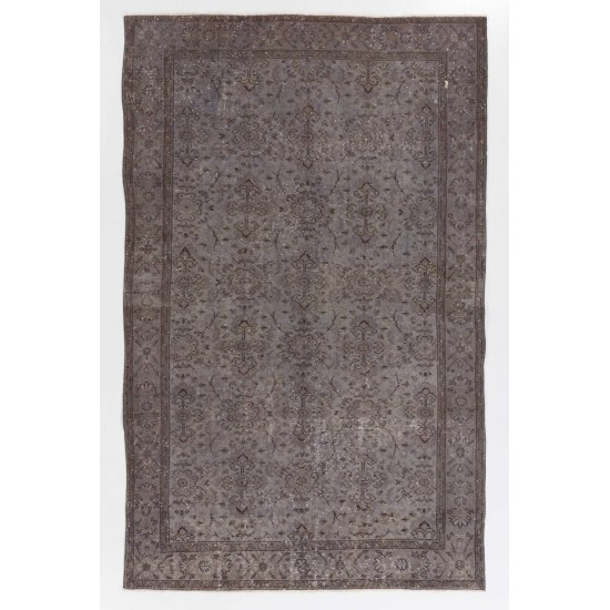 Gray Color OVERDYED Handmade Vintage Turkish Rug Gray Color OVERDYED Handmade Vintage Turkish Rug