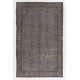 Handmade Turkish Rug in Gray Color, Modern Upcycled Wool Grey Rug