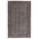 Gray Color OVERDYED Handmade Vintage Turkish Rug