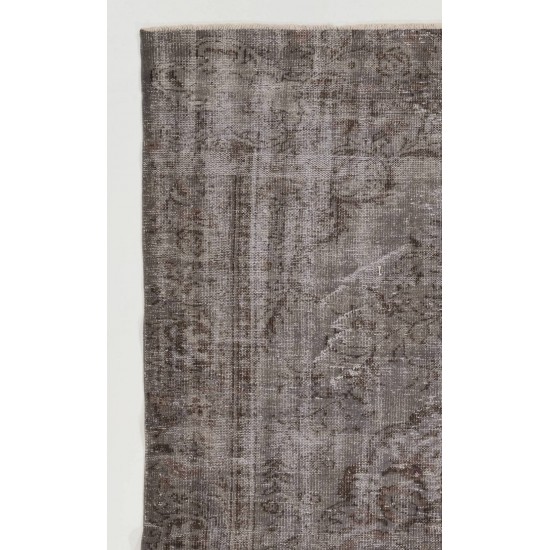 Gray Color OVERDYED Handmade Vintage Turkish Rug Gray Color OVERDYED Handmade Vintage Turkish Rug