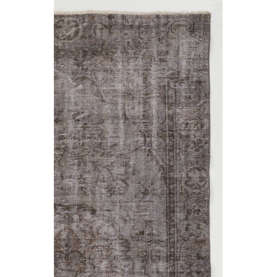 Gray Color OVERDYED Handmade Vintage Turkish Rug Gray Color OVERDYED Handmade Vintage Turkish Rug