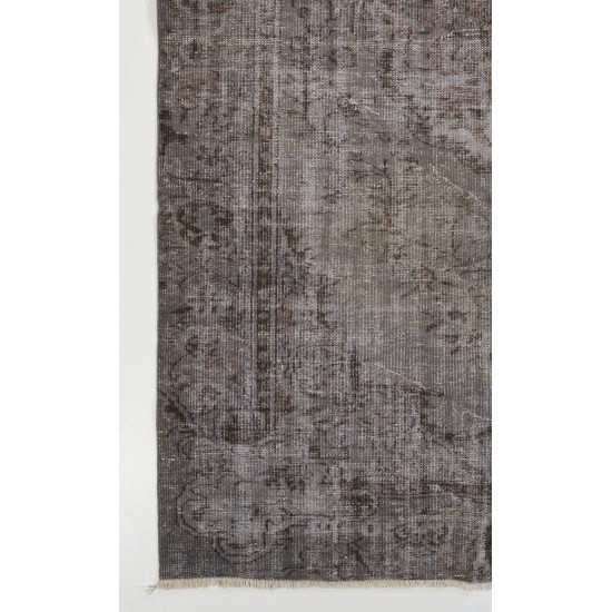 Gray Color OVERDYED Handmade Vintage Turkish Rug Gray Color OVERDYED Handmade Vintage Turkish Rug