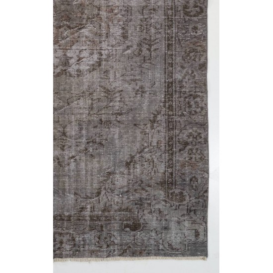 Gray Color OVERDYED Handmade Vintage Turkish Rug Gray Color OVERDYED Handmade Vintage Turkish Rug