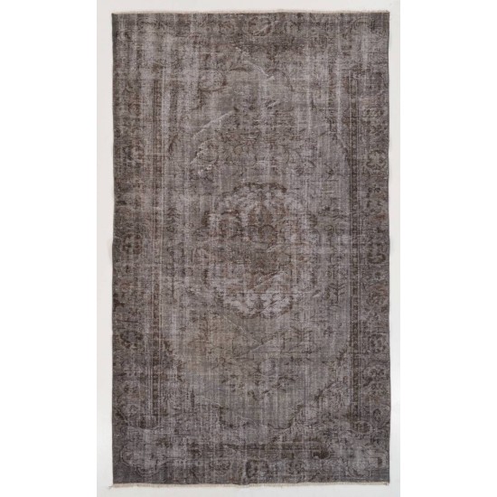 Gray Color OVERDYED Handmade Vintage Turkish Rug Gray Color OVERDYED Handmade Vintage Turkish Rug