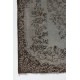 Gray Color Handmade Vintage Turkish Rug with Medallion Design