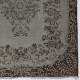 Gray Color Handmade Vintage Turkish Rug with Medallion Design