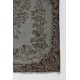 Gray Color Handmade Vintage Turkish Rug with Medallion Design