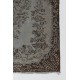 Gray Color OVERDYED Handmade Vintage Turkish Rug with Medallion Design