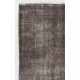 Gray Color OVERDYED Handmade Vintage Turkish Rug