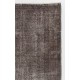 Gray Color OVERDYED Handmade Vintage Turkish Rug