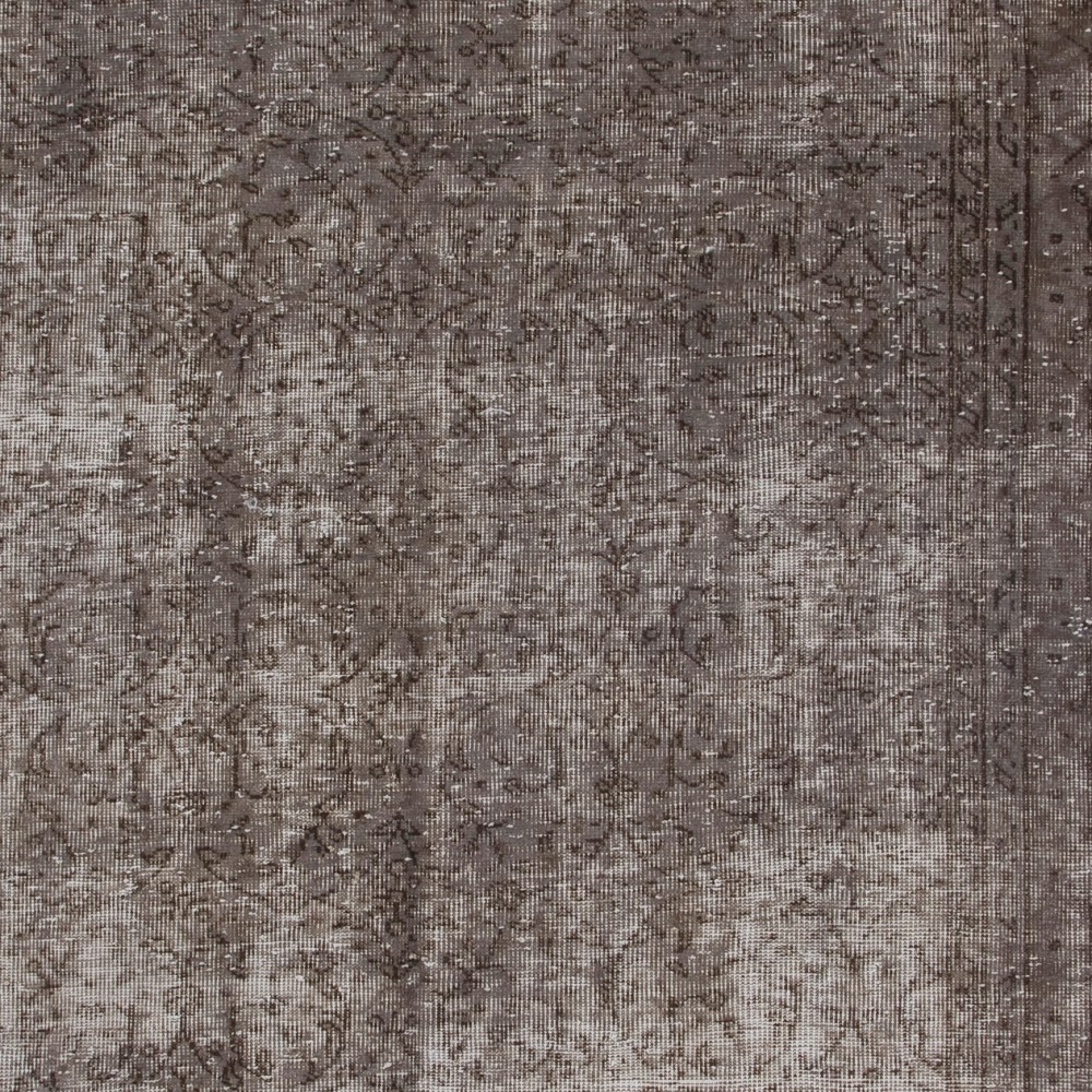 Handmade Vintage Turkish Rug in Gray Color