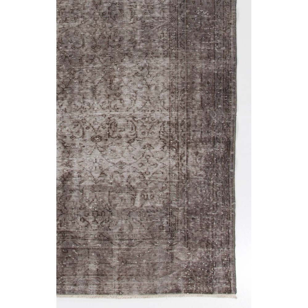 Handmade Vintage Turkish Rug in Gray Color