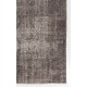 Gray Color OVERDYED Handmade Vintage Turkish Rug