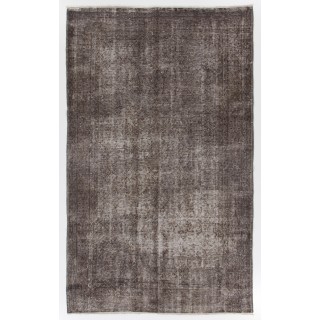 Handmade Vintage Turkish Rug in Gray Color