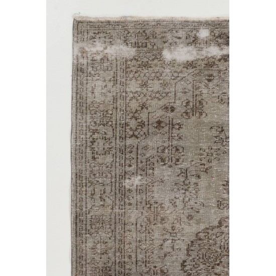 Gray Color OVERDYED Handmade Vintage Turkish Rug Gray Color OVERDYED Handmade Vintage Turkish Rug