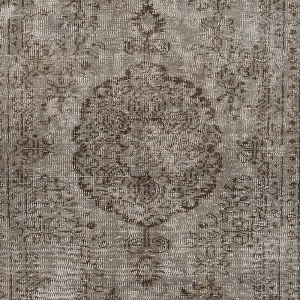 Handmade Turkish Rug in Gray Color, Modern Upcycled Wool Grey Rug