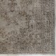 Handmade Turkish Rug in Gray Color, Modern Upcycled Wool Grey Rug