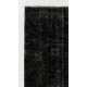 Distressed Vintage Handmade Turkish Rug Over-dyed in Black & Gray Color. Distressed Vintage Handmade Turkish Rug Over-dyed in Black & Gray Color.