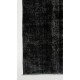 Distressed Vintage Handmade Turkish Rug Over-dyed in Black & Gray Color. 