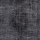 Handmade Turkish Rug in Black Color, Modern Upcycled Wool Rug