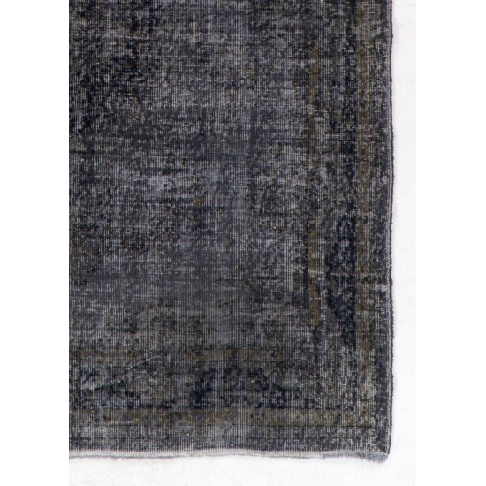 Gray Color OVERDYED Handmade Vintage Turkish Rug Gray Color OVERDYED Handmade Vintage Turkish Rug