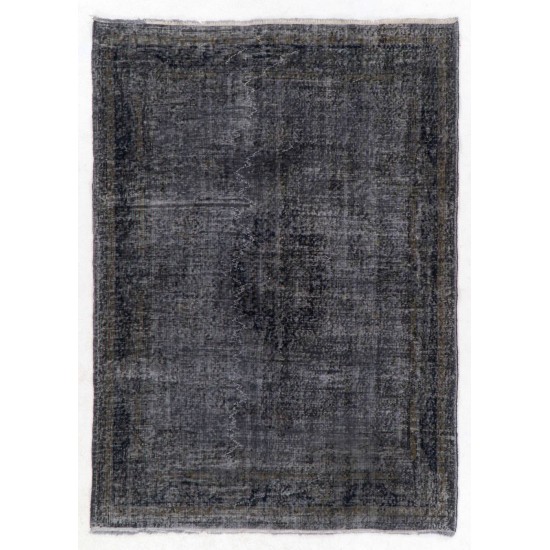 Gray Color OVERDYED Handmade Vintage Turkish Rug Gray Color OVERDYED Handmade Vintage Turkish Rug
