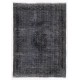 Gray Color OVERDYED Handmade Vintage Turkish Rug