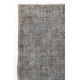 Gray Color OVERDYED Handmade Vintage Turkish Rug for Modern Interiors Gray Color OVERDYED Handmade Vintage Turkish Rug for Modern Interiors