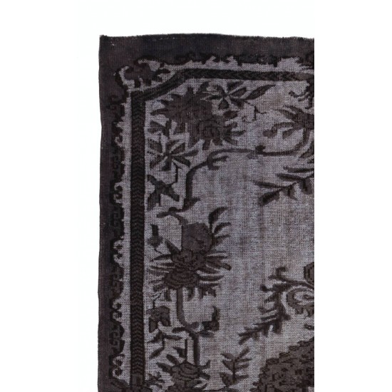 Gray Color OVERDYED Handmade Vintage Turkish Rug Gray Color OVERDYED Handmade Vintage Turkish Rug