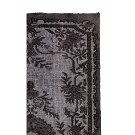 Gray Color OVERDYED Handmade Vintage Turkish Rug Gray Color OVERDYED Handmade Vintage Turkish Rug