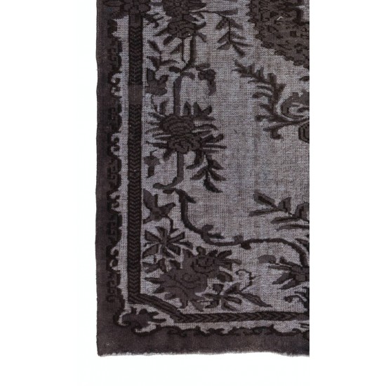 Gray Color OVERDYED Handmade Vintage Turkish Rug Gray Color OVERDYED Handmade Vintage Turkish Rug