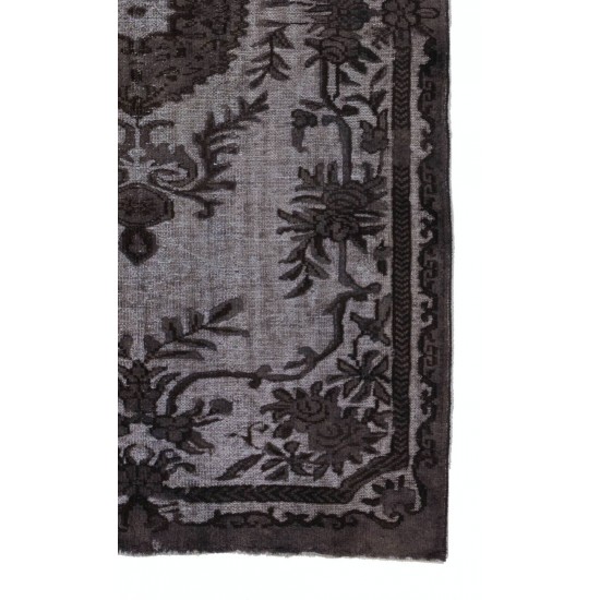 Gray Color OVERDYED Handmade Vintage Turkish Rug Gray Color OVERDYED Handmade Vintage Turkish Rug