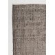 Gray Color Overdyed Distressed Vintage Turkish Rug