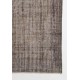 Gray Color Overdyed Distressed Vintage Turkish Rug