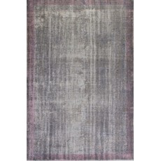 Gray Color Overdyed Distressed Vintage Turkish Rug