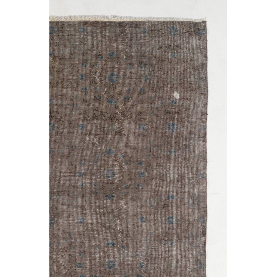 Gray Color OVERDYED Handmade Vintage Turkish Rug Gray Color OVERDYED Handmade Vintage Turkish Rug