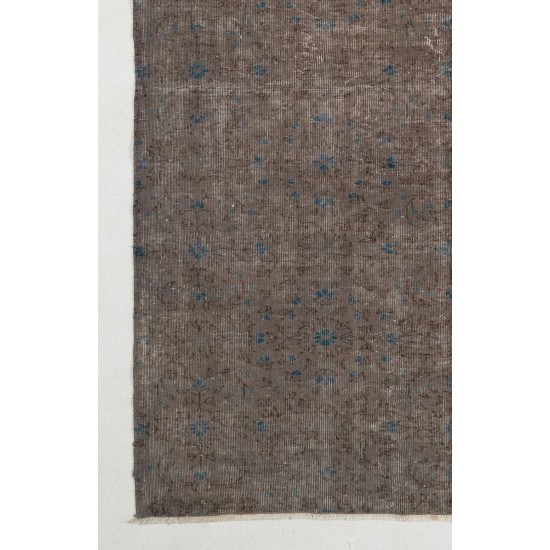 Gray Color OVERDYED Handmade Vintage Turkish Rug Gray Color OVERDYED Handmade Vintage Turkish Rug