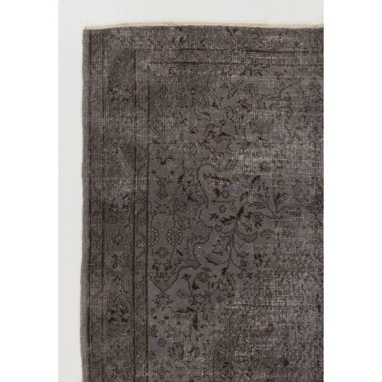 Gray Color OVERDYED Handmade Vintage Turkish Rug Gray Color OVERDYED Handmade Vintage Turkish Rug