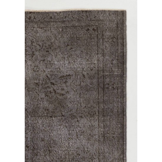 Gray Color OVERDYED Handmade Vintage Turkish Rug Gray Color OVERDYED Handmade Vintage Turkish Rug