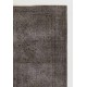 Gray Color Overdyed Handmade Vintage Turkish Rug