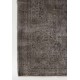 Gray Color Overdyed Handmade Vintage Turkish Rug