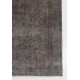 Gray Color Overdyed Handmade Vintage Turkish Rug