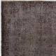 Gray Color Overdyed Handmade Vintage Turkish Rug