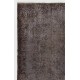 Gray Color Overdyed Handmade Vintage Turkish Rug