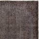 Gray Color Overdyed Handmade Vintage Turkish Rug