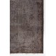 Gray Color OVERDYED Handmade Vintage Turkish Rug