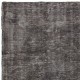 Distressed Vintage Handmade Turkish Rug Over-dyed in Gray Colors